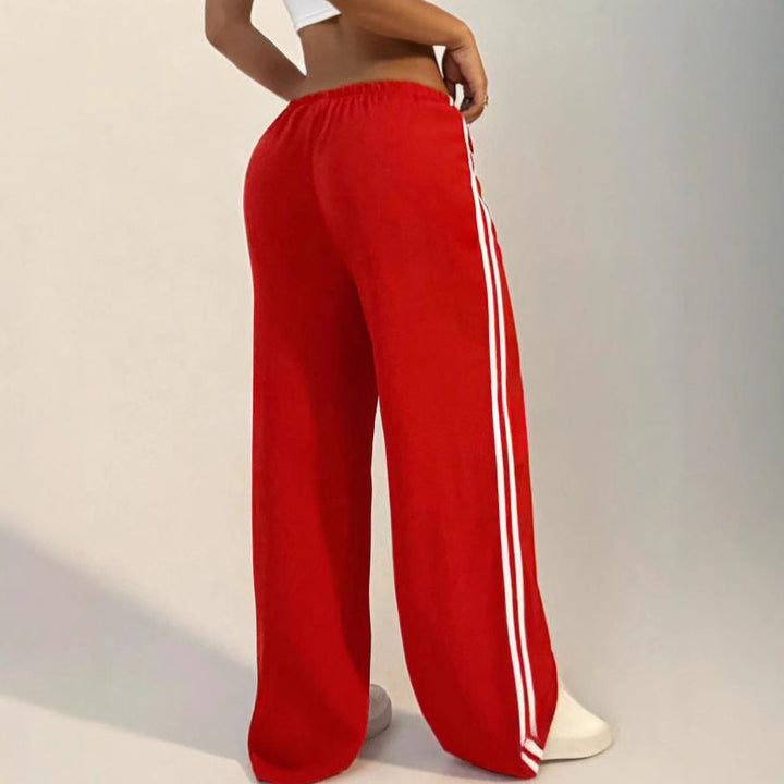 Women's Wide Leg Trackpants with Drawstring | Baggy
