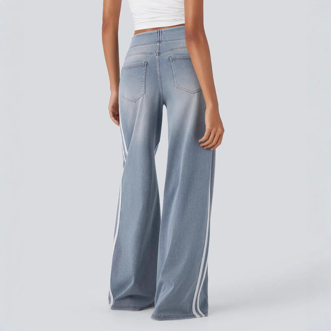 Women's Wide Leg Trackpants with High Waist | Baggy