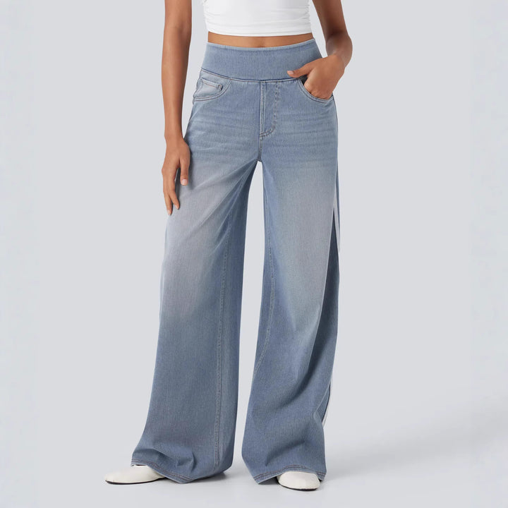 Women's Wide Leg Trackpants with High Waist | Baggy