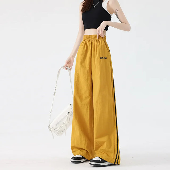Women's Wide Leg Trackpants with Side Stripe | Casual
