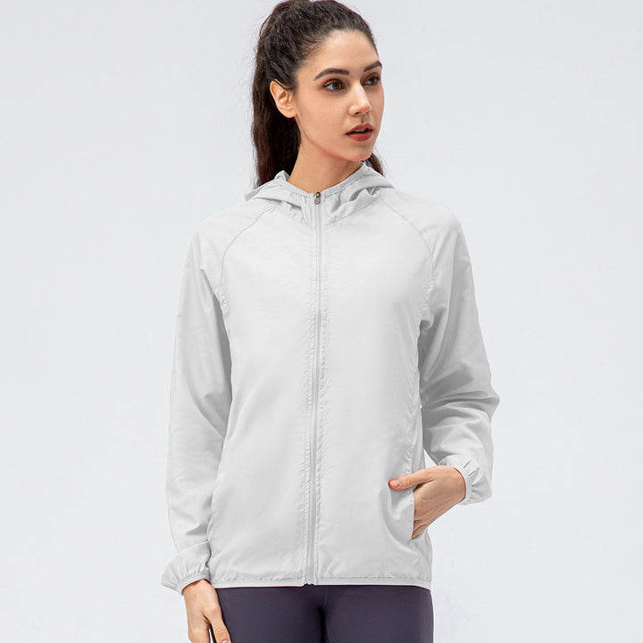 Women's Windbreaker with Hood & Pockets | Zip-Up