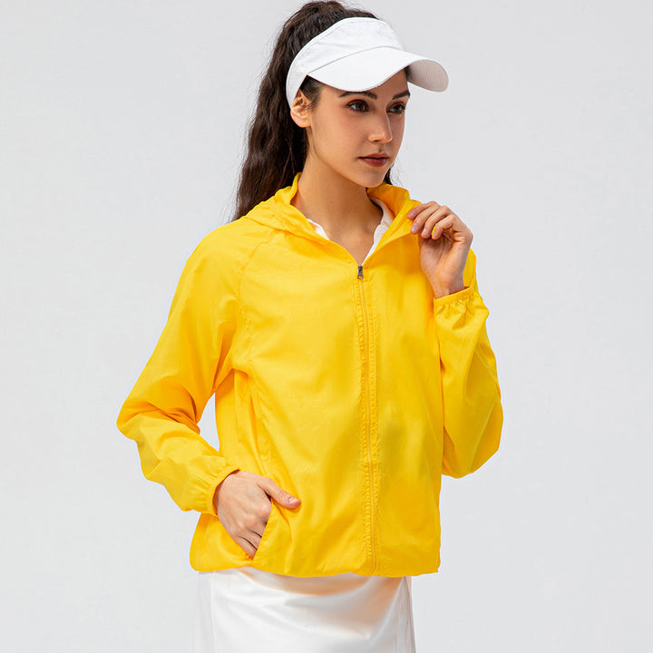 Women's Windbreaker with Hood & Pockets | Zip-Up