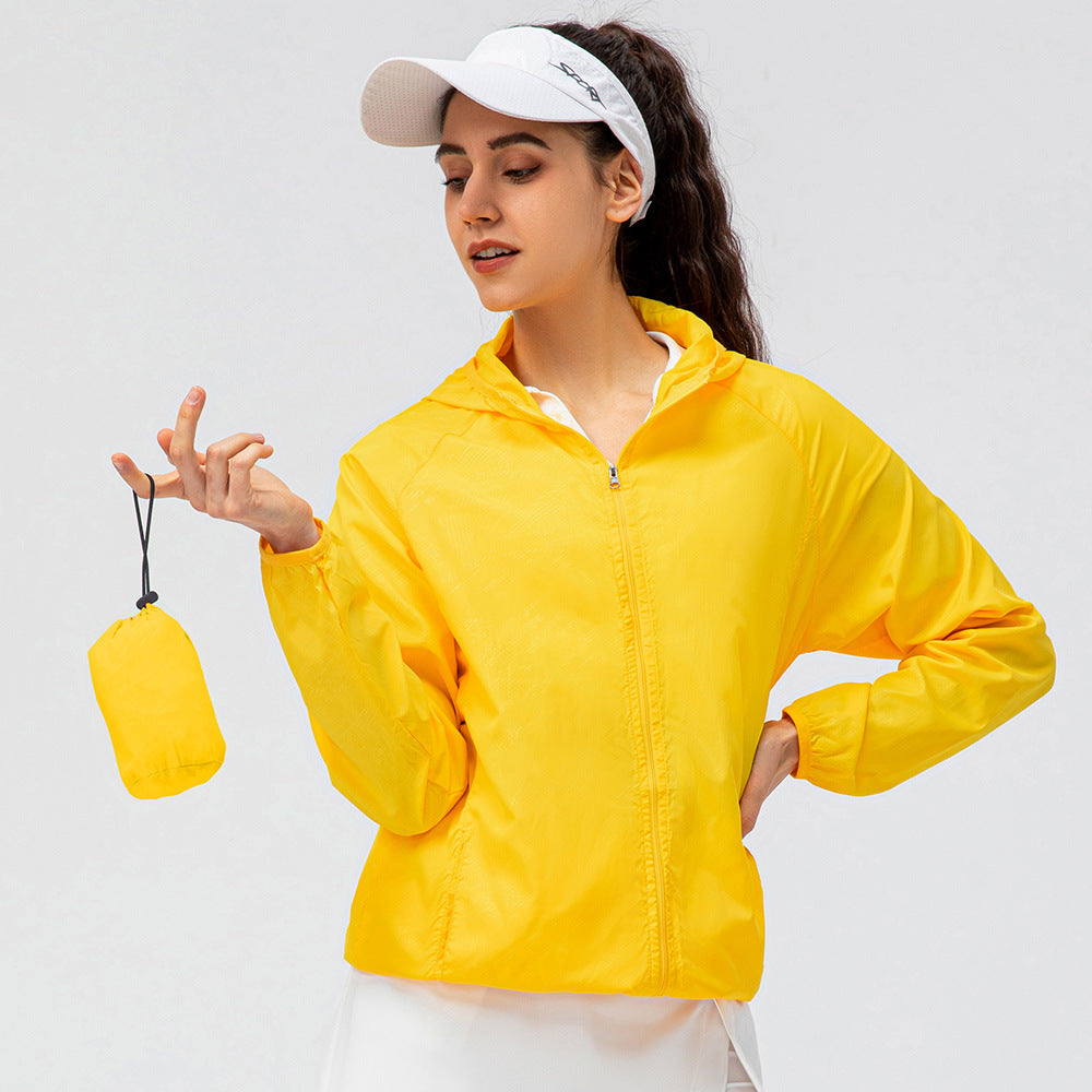 Women's Windbreaker with Hood & Pockets | Zip-Up