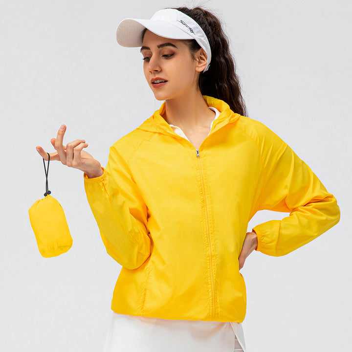 Women's Windbreaker with Hood & Pockets | Zip-Up