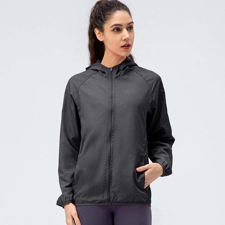 Women's Windbreaker with Hood & Pockets | Zip-Up