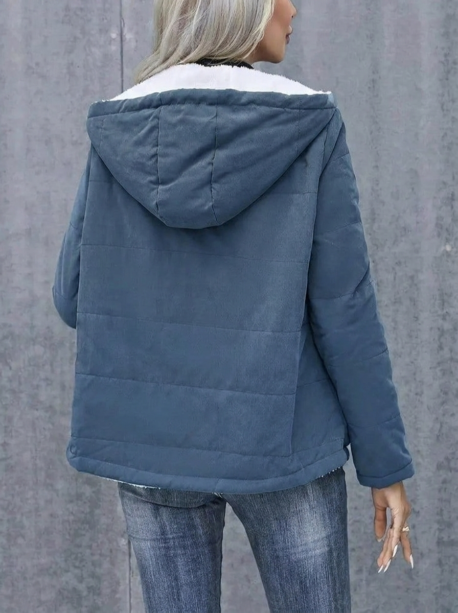 Women's Winter Jacket Hooded Zip-Up | Lined