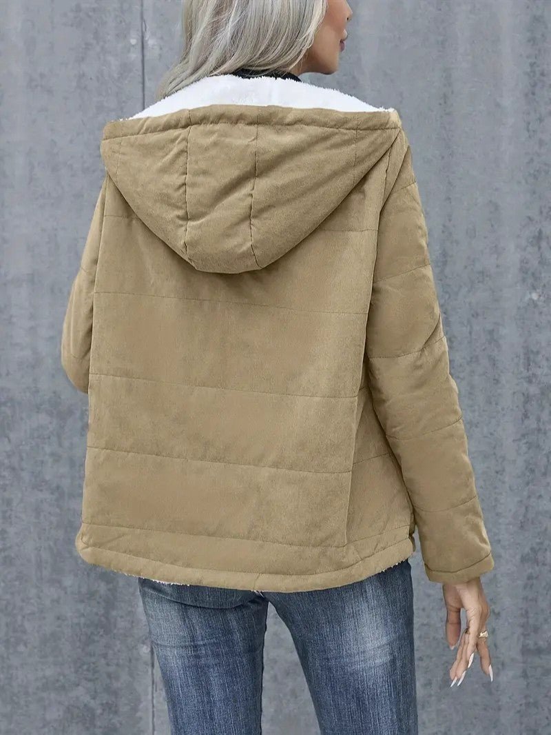 Women's Winter Jacket Hooded Zip-Up | Lined