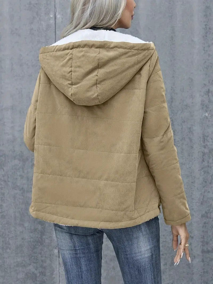 Women's Winter Jacket Hooded Zip-Up | Lined