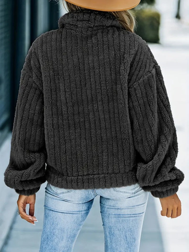 Women's Winter Jacket with Collar | Button Up