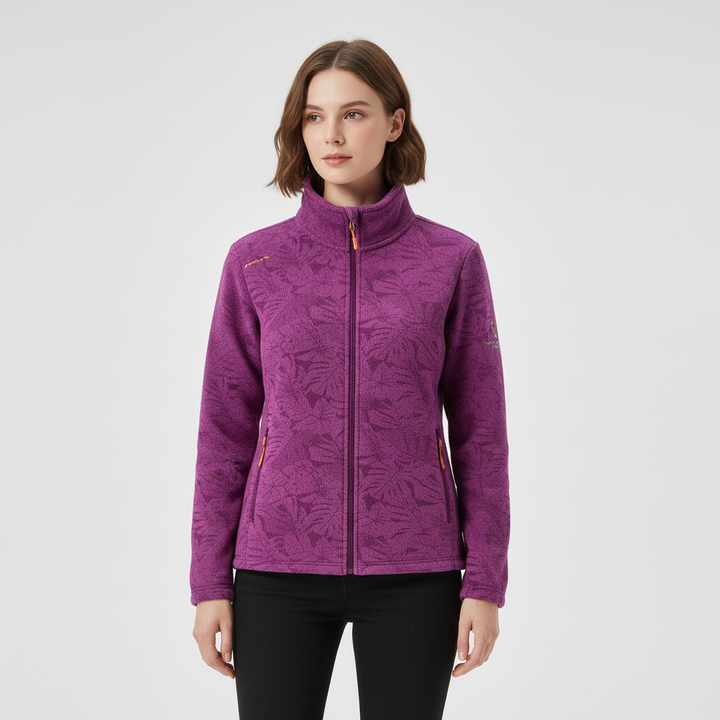 Women's Winter Jacket with Stand Collar | Zip Up