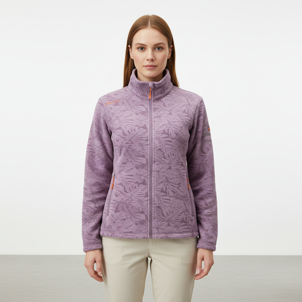 Women's Winter Jacket with Stand Collar | Zip Up