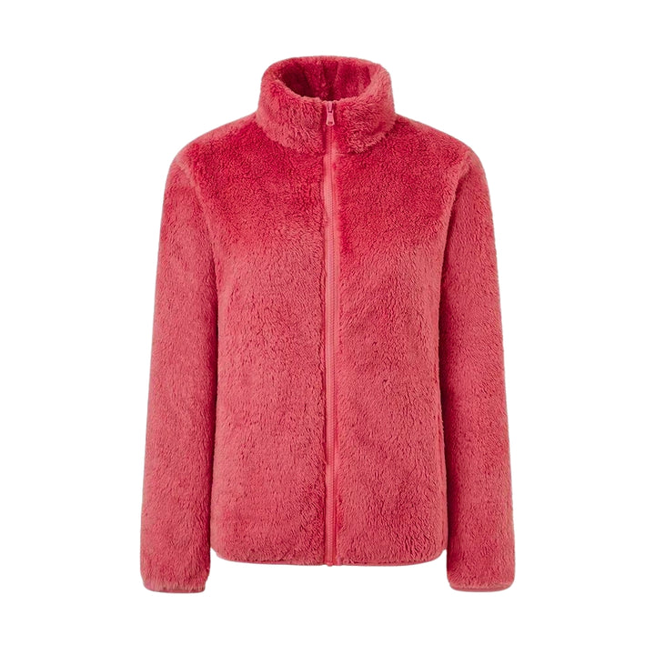 Women's Winter Jacket with Stand Collar & Zip Up | Fluffy