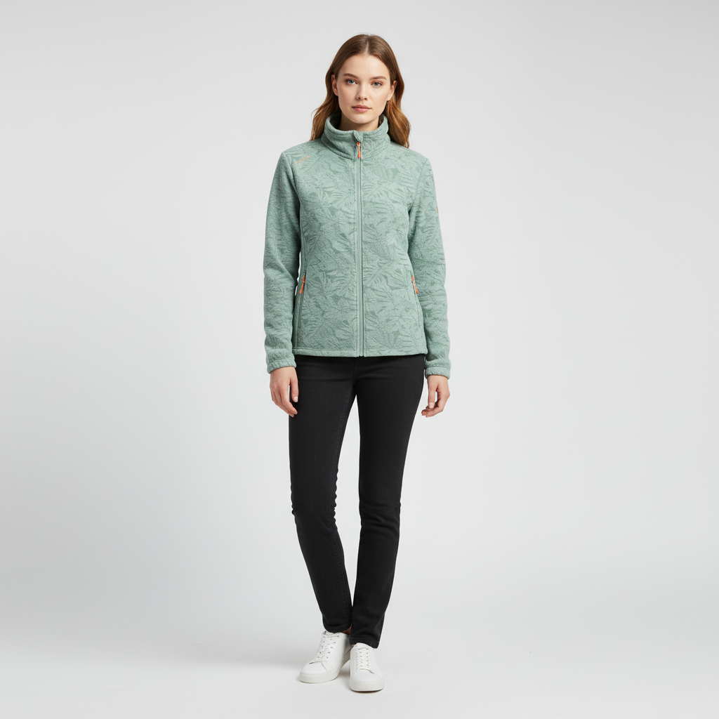 Women's Winter Jacket with Stand Collar | Zip Up
