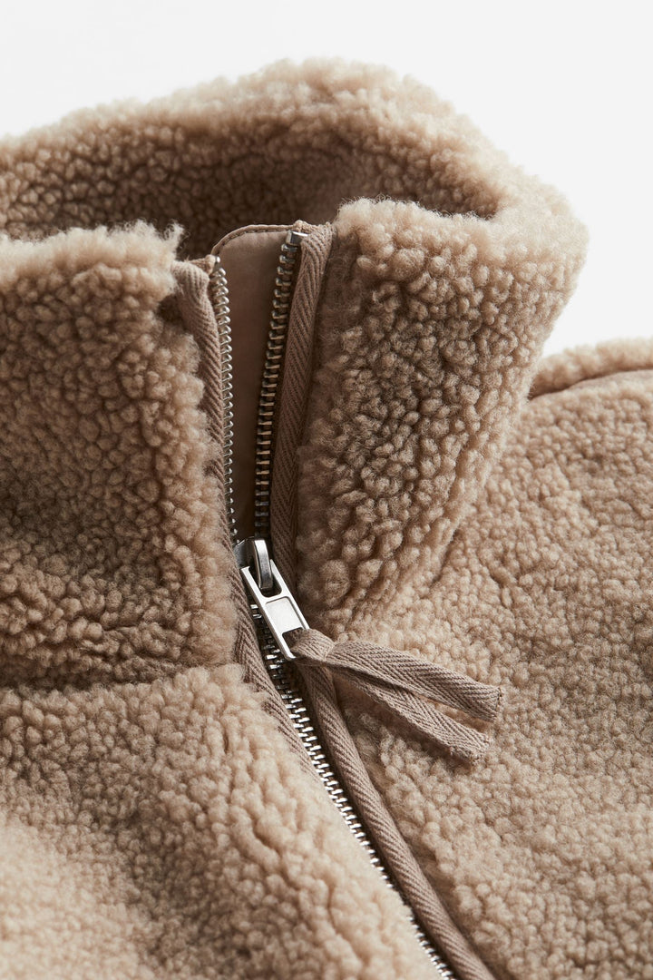 Women's Winter Jacket with Zip Front & Pockets | Fluffy
