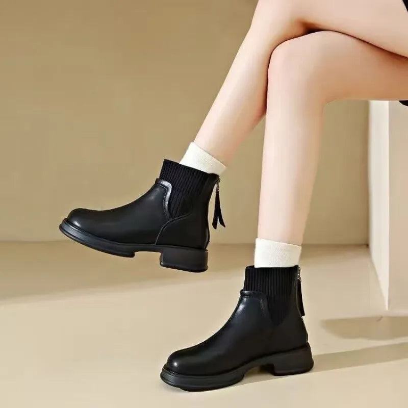 Women's Work Boots Ankle Zip | Closed Toe