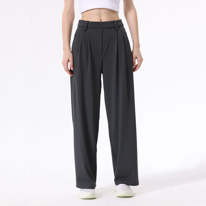 Women's Work Pants Pleated & High-Waisted | Wide Leg