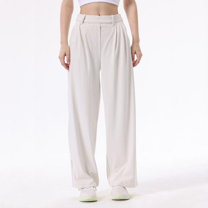 Women's Work Pants Pleated & High-Waisted | Wide Leg