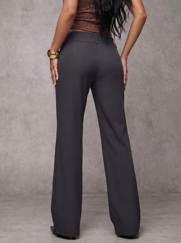 Women's Work Pants with Button Waist | Loose