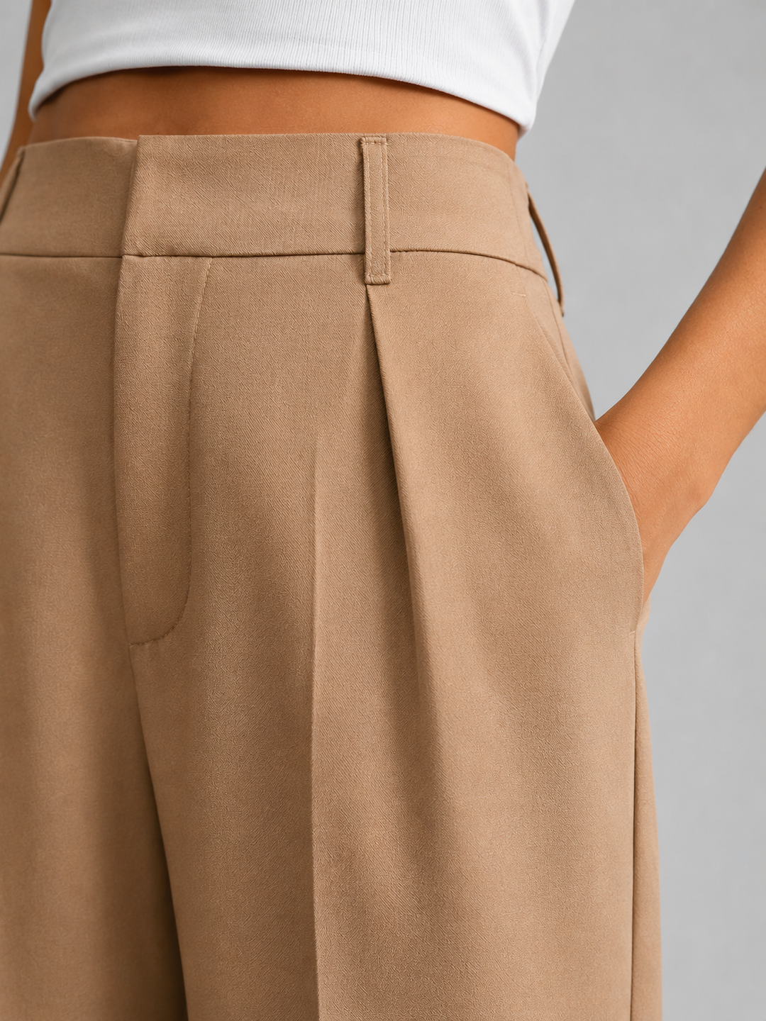Women’s Work Pants with Wide Leg & High Waist | Office