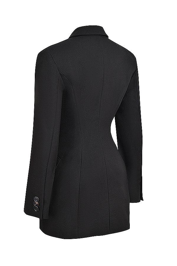 Women's Workwear Blazer Dress with Puff Shoulder | Mini
