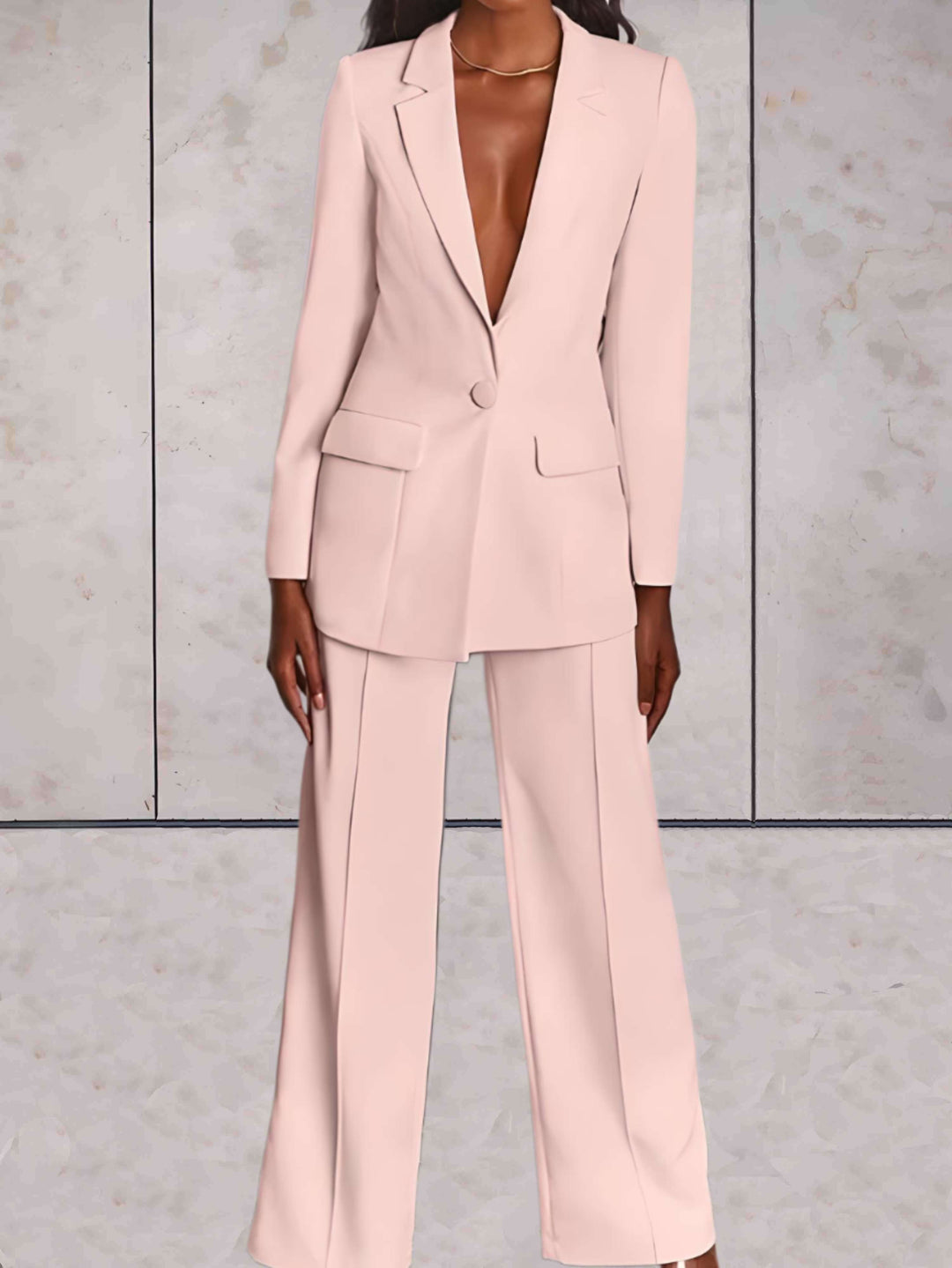 Women's Workwear Blazer & Trouser Set | Wide Leg