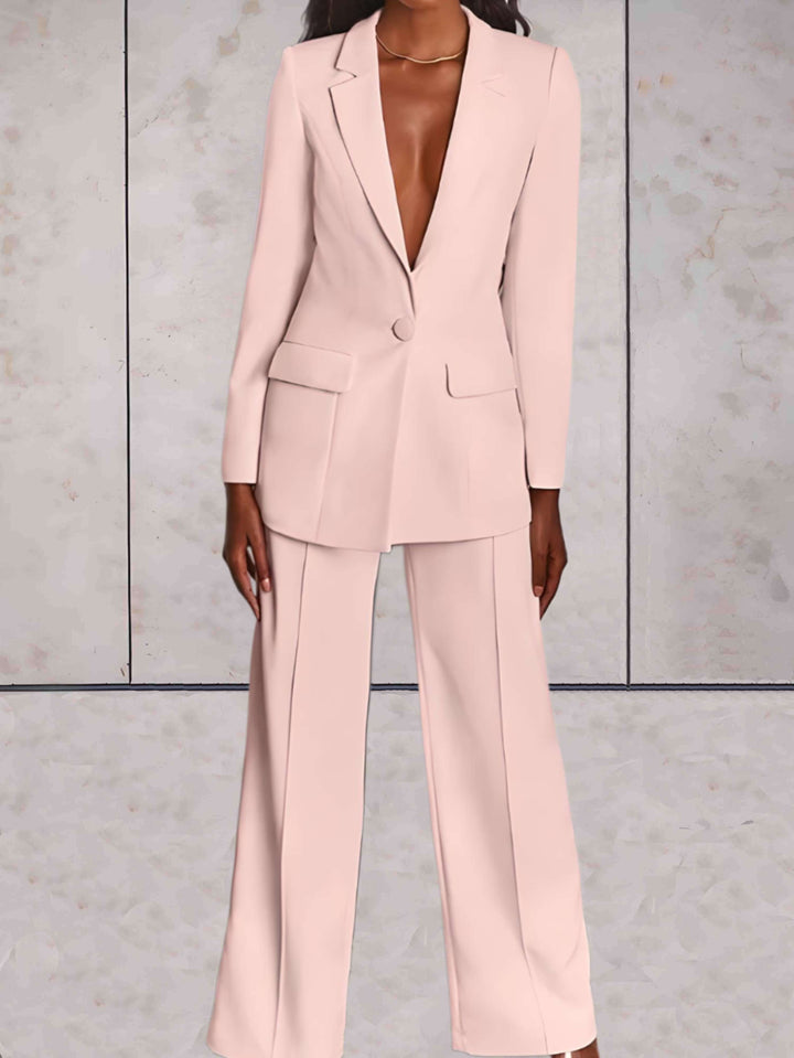Women's Workwear Blazer & Trouser Set | Wide Leg