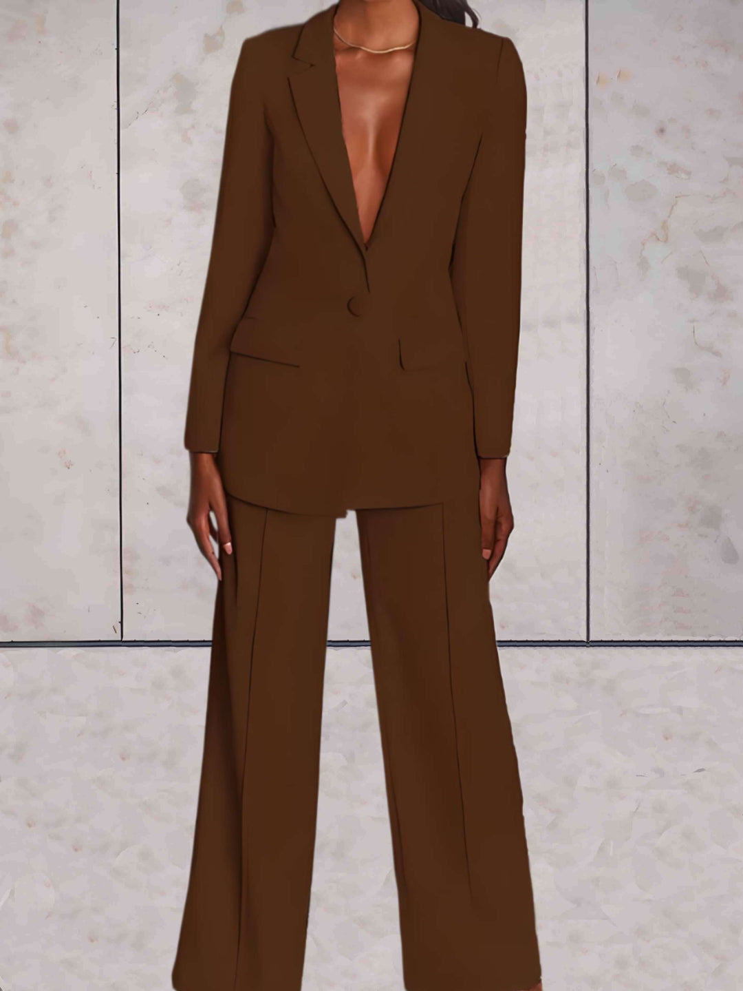 Women's Workwear Blazer & Trouser Set | Wide Leg
