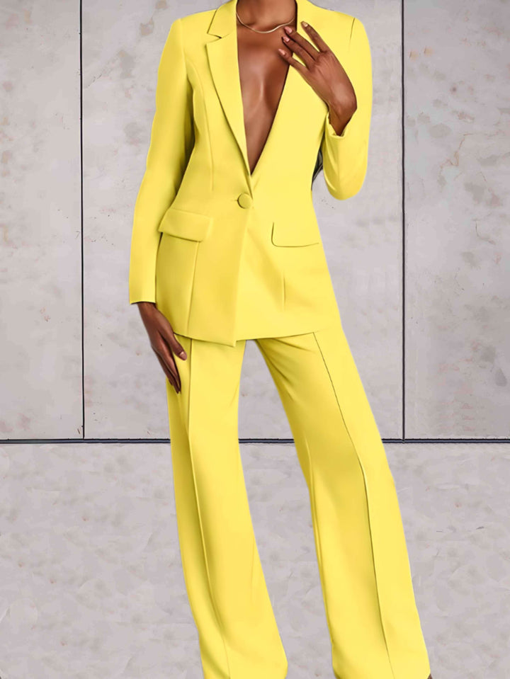 Women's Workwear Blazer & Trouser Set | Wide Leg