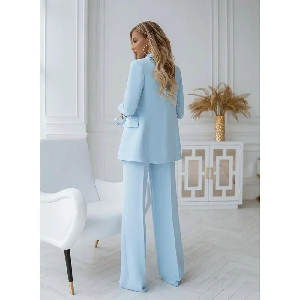 Women's Workwear Double Breasted Blazer & Trousers | Set