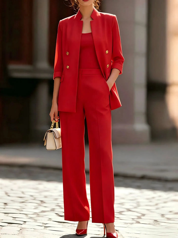 Women's Workwear Set Blazer & Straight Trousers | Formal