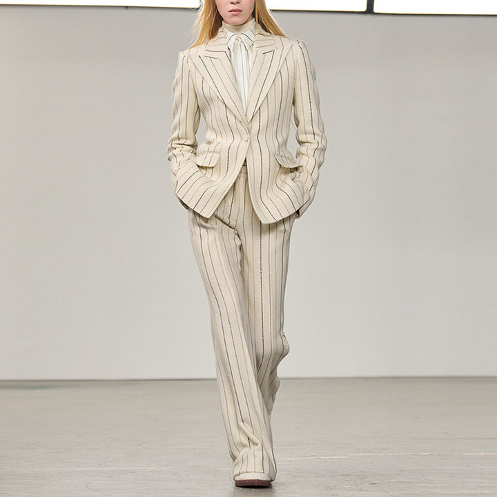 Women's Workwear Suit with Pinstripe | Blazer & Pants