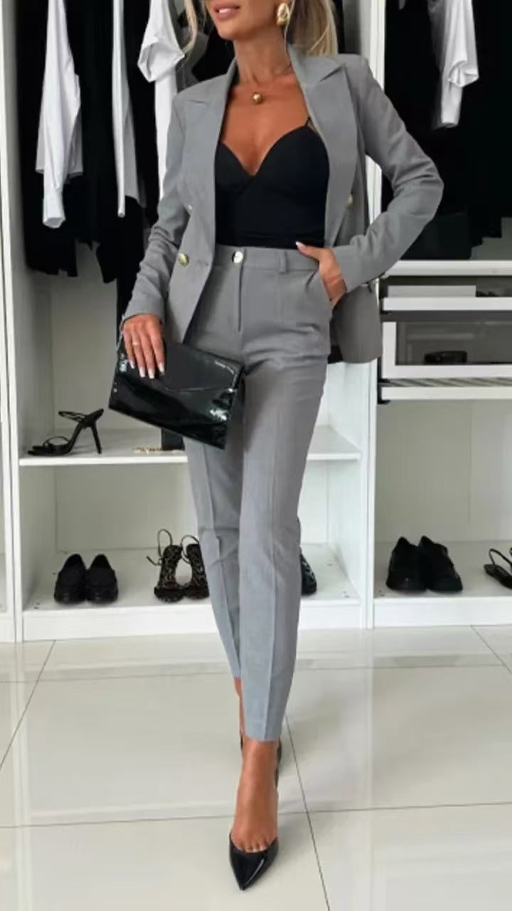 Women's Workwear Two Piece Blazer Trouser Set | Tailored