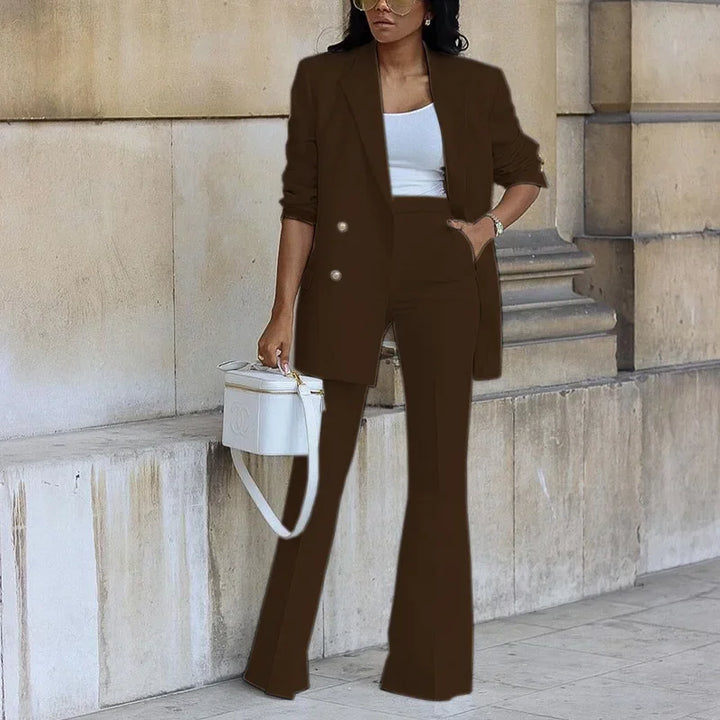 Women's Workwear with Double Breasted Blazer | Two-Piece Set