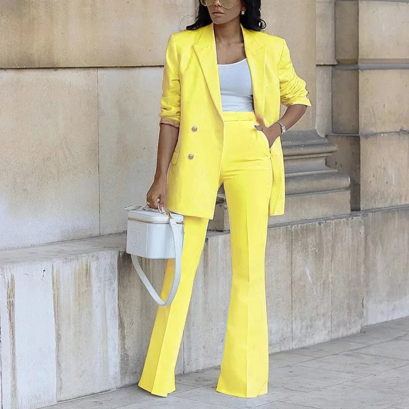 Women's Workwear with Double Breasted Blazer | Two-Piece Set