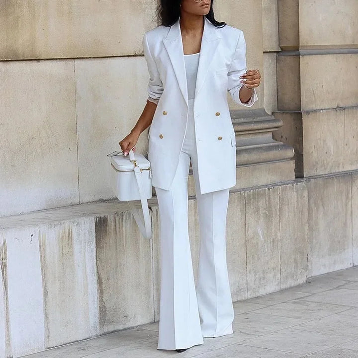 Women's Workwear with Double Breasted Blazer | Two-Piece Set