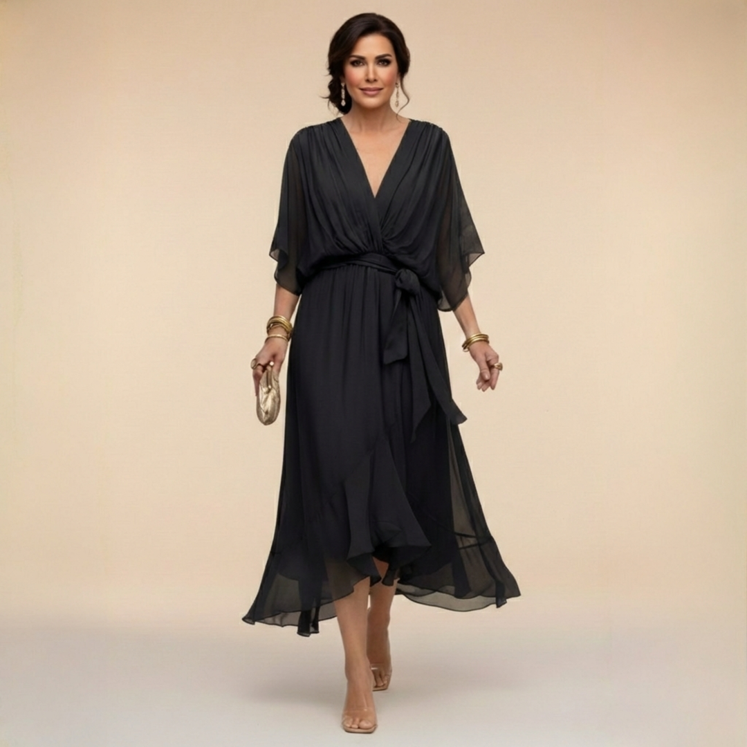Women's Wrap Dress for Wedding Guest | Tie Waist