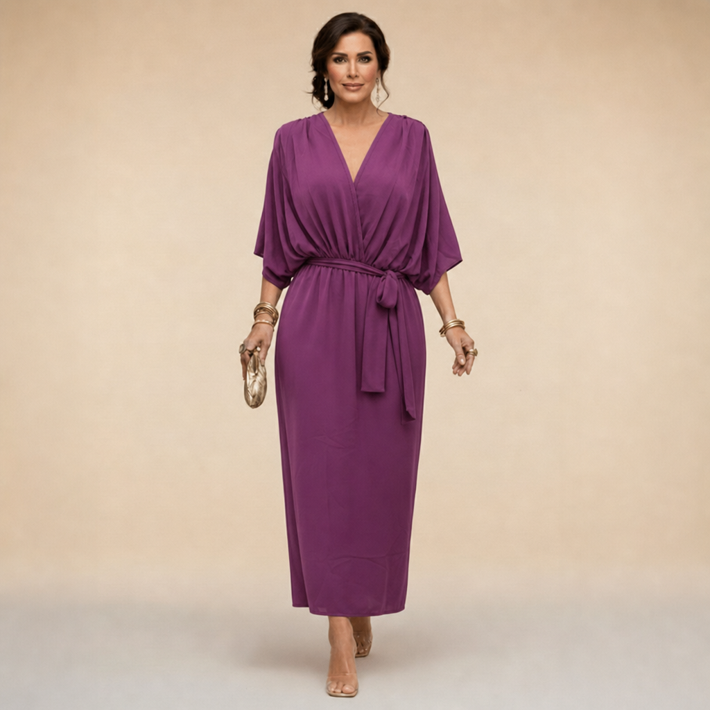 Women's Wrap Dress for Wedding Guest | Tie Waist