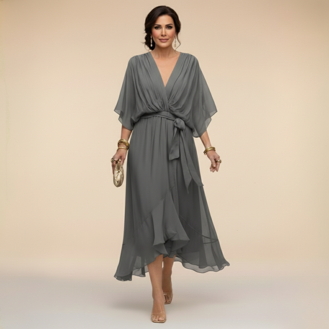 Women's Wrap Dress for Wedding Guest | Tie Waist