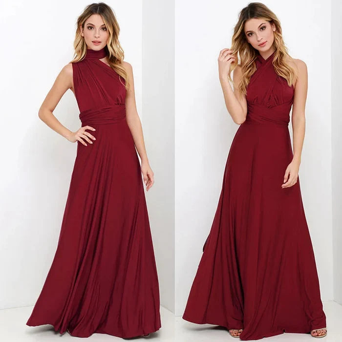 Women's Wrap Maxi Dress for Wedding Guest | Multiway