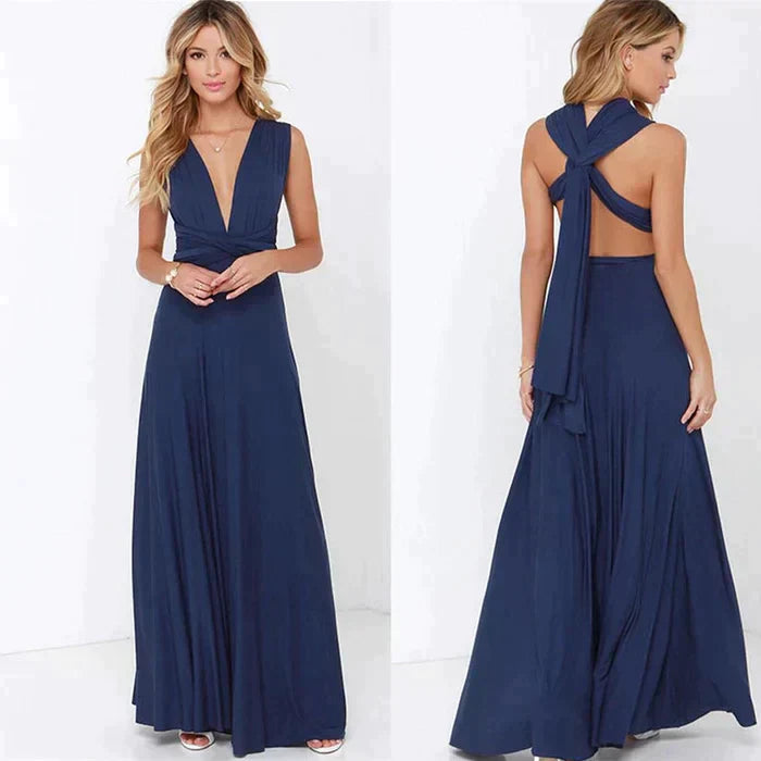 Women's Wrap Maxi Dress for Wedding Guest | Multiway